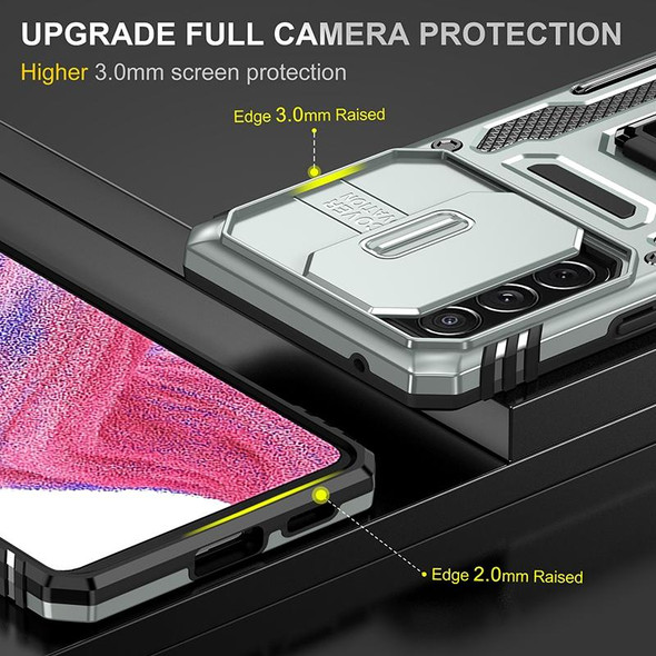 For Samsung Galaxy A53 5G Armor PC + TPU Camera Shield Phone Case(Grey)