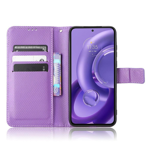 For Motorola Edge 30 Neo / Edge 30 Lite Diamond Texture Leatherette Phone Case(Purple)