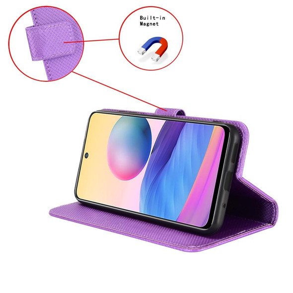 For OPPO Reno8 Lite 5G Global/Reno8 Z/Reno7 Z Diamond Texture Leatherette Phone Case(Purple)