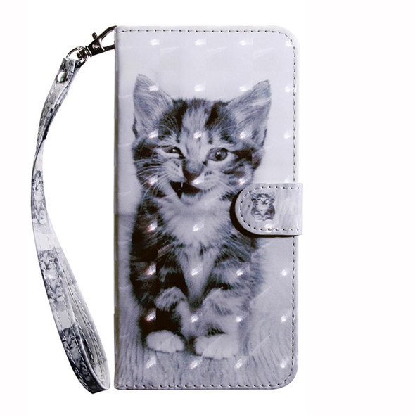 For Realme GT2 / GT Neo2 / GT Neo 3T 3D Painted Leatherette Phone Case(Smile Cat)