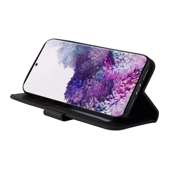 For Samsung Galaxy A52 5G GQUTROBE Right Angle Leatherette Phone Case(Black)