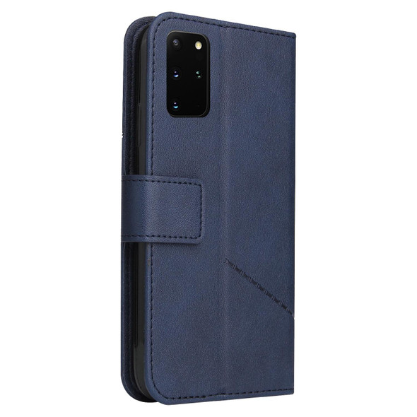 For Samsung Galaxy A72 5G GQUTROBE Right Angle Leatherette Phone Case(Blue)