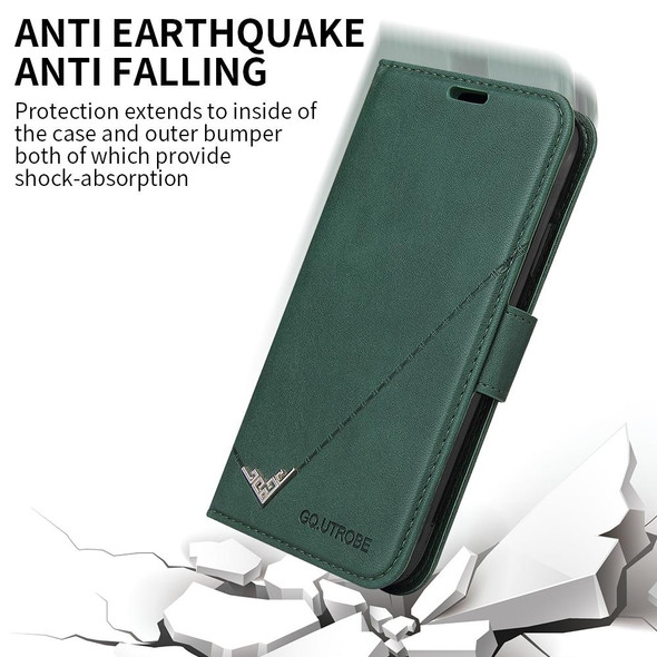 For Samsung Galaxy S20 FE GQUTROBE Right Angle Leatherette Phone Case(Green)