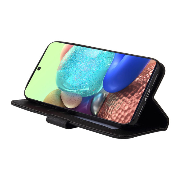 For Samsung Galaxy A02s GQUTROBE Right Angle Leatherette Phone Case(Black)