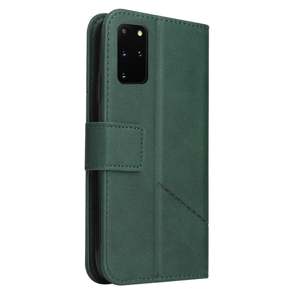 For Samsung Galaxy A52 5G GQUTROBE Right Angle Leatherette Phone Case(Green)