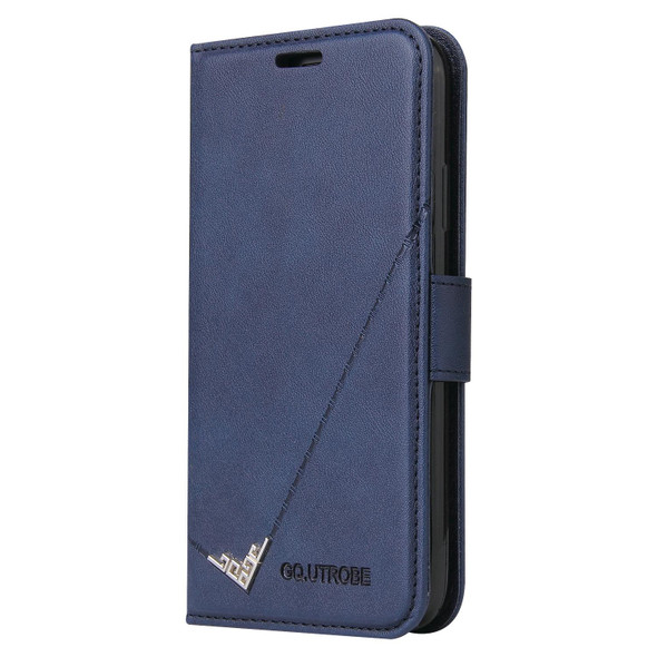 For Samsung Galaxy S20 GQUTROBE Right Angle Leatherette Phone Case(Blue)