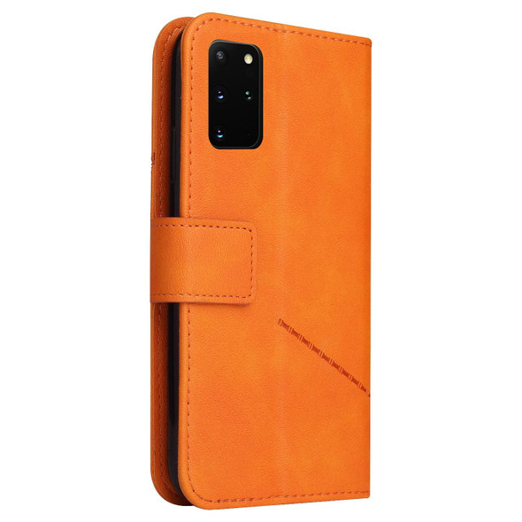 For Samsung Galaxy A72 5G GQUTROBE Right Angle Leatherette Phone Case(Orange)