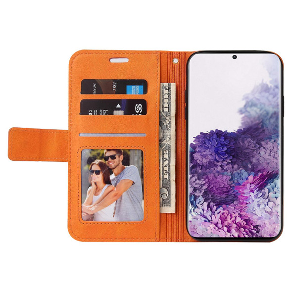 For Samsung Galaxy A72 5G GQUTROBE Right Angle Leatherette Phone Case(Orange)