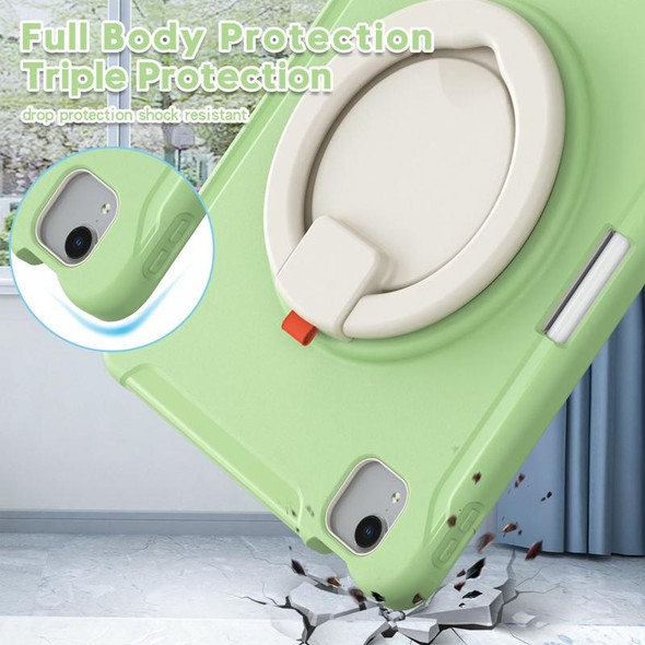 Shockproof TPU + PC Tablet Case with 360 Degree Rotation Grip Holder & Pen Slot For iPad Air 4 10.9 / Pro 11 2022 / 2021 / 2020 / 2018(Matcha Green)