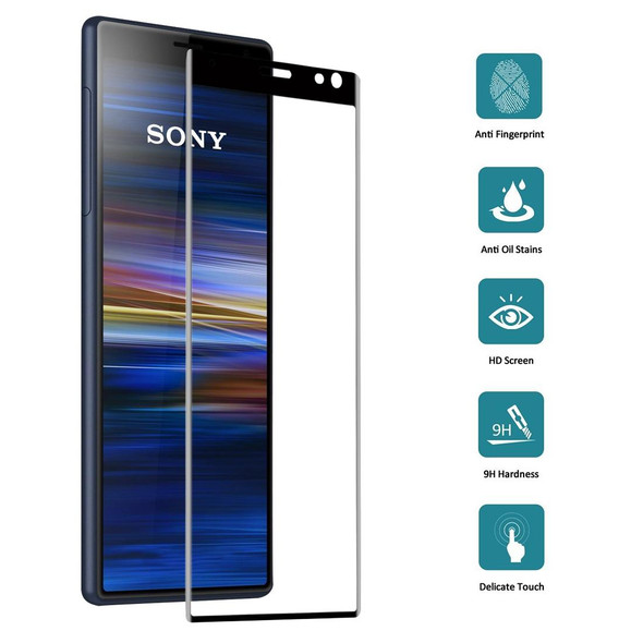 25 PCS 9H 3D Curved Full Screen Tempered Glass Film for Sony Xperia 10