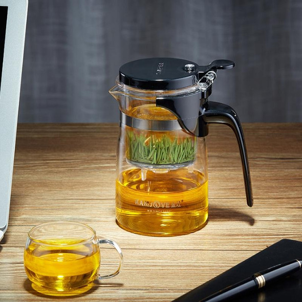 KAMJOVE Elegant Cup Bubble Teapot Office Flower Teapot Heat-resistant Glass Tea Set, Model:K-204 600ML