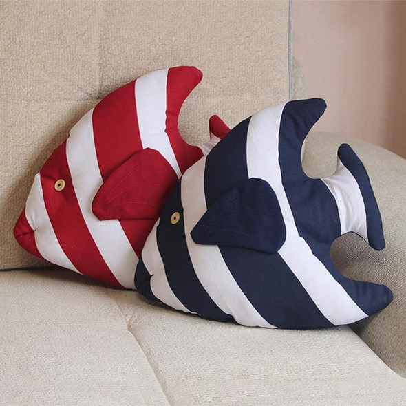 Fish Shape Cushion Bed Backrest Support Throw Pillow with Pillow Insert,  Size: 48 x 45cm(Blue)