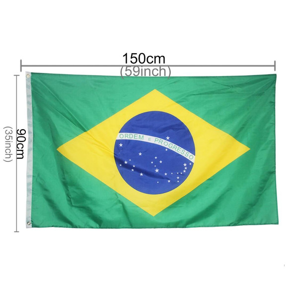 Polyester Material Brazil Flag, Size: 150*90cm