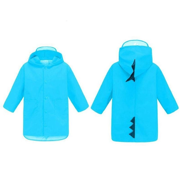 Cartoon Dinosaur Children Fashion Raincoat Size: XL(Blue)