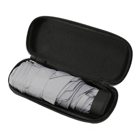 Mini Capsule Pocket Umbrella Windproof Foldable Travel Compact Umbrella(Gray)