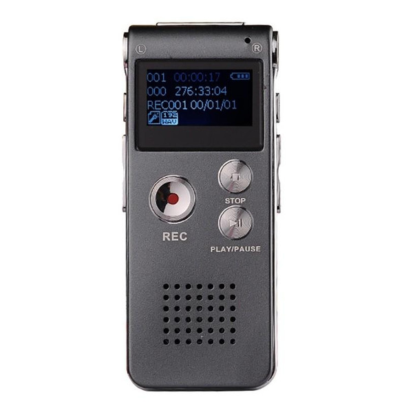 SK-012 4GB USB Dictaphone Digital Audio Voice Recorder with WAV MP3 Player VAR Function(Grey)