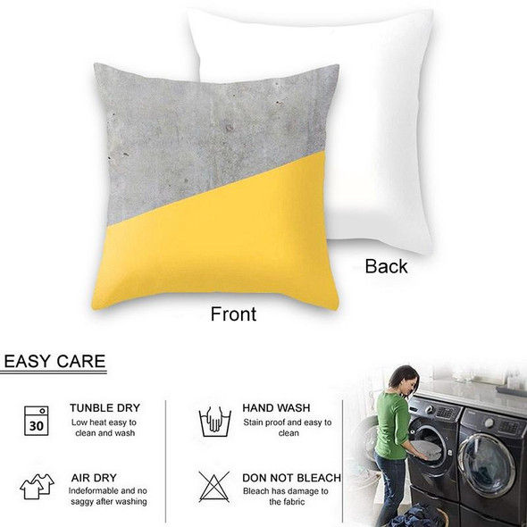 2 PCS 45x45cm Yellow Striped Pillowcase Geometric Throw Cushion Pillow Cover Printing Cushion Pillow Case Bedroom Office, Size:450*450mm(16)