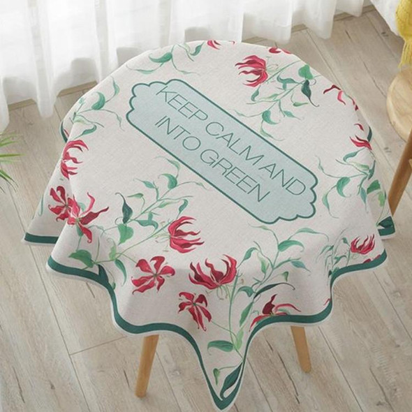 Greenery Linen Tablecloth Restaurant Bar Household Tablecloth, Size:140x140cm(Leafy)