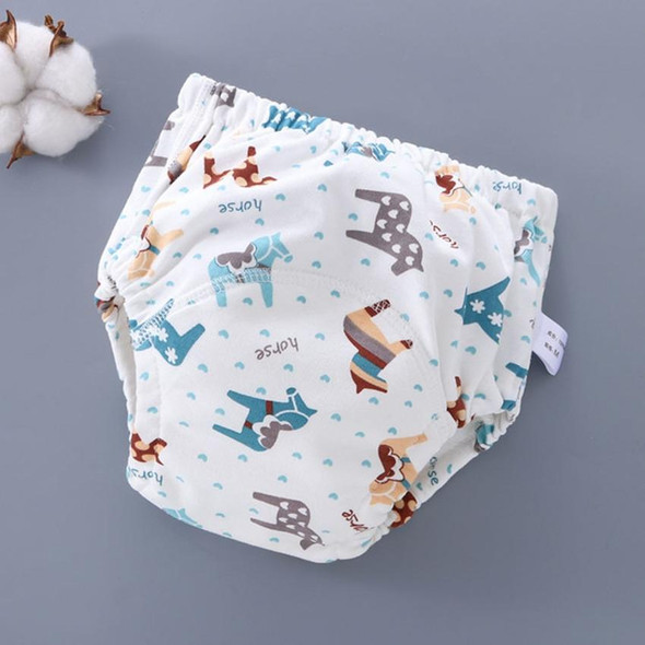 6 Layer Baby Diaper Waterproof  Reusable Cloth Diapers Baby Cotton Training  Underwear Pants Diaper M6-12KG(Trojan)