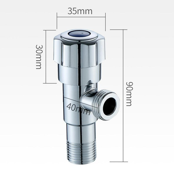 2 PCS Stainless Steel Angle Valve Single Handle Electroplating Wire Drawing Angle Valve, Specification: Plum Wheel Plated Cold Water