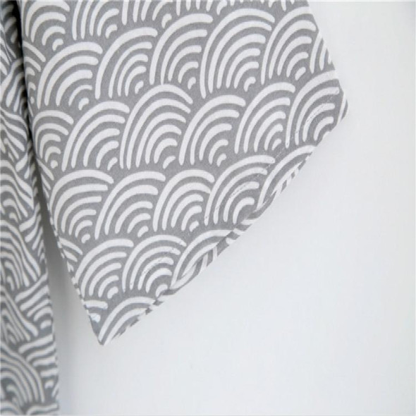 Man Pure Cotton Double-deck Bathrobe Kimono Pajamas Home Wear, Size: L(Gray)