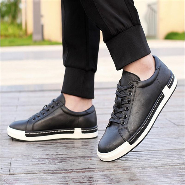 Baroque Shoes Casual PU Leatherette Sports Shoes for Men, Size:44(Black)