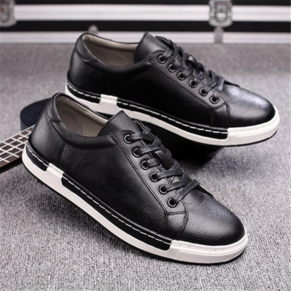 Baroque Shoes Casual PU Leatherette Sports Shoes for Men, Size:43(Black)