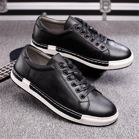 Baroque Shoes Casual PU Leatherette Sports Shoes for Men, Size:38(Black)