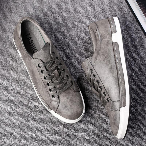 Baroque Shoes Casual PU Leatherette Sports Shoes for Men, Size:40(Grey)