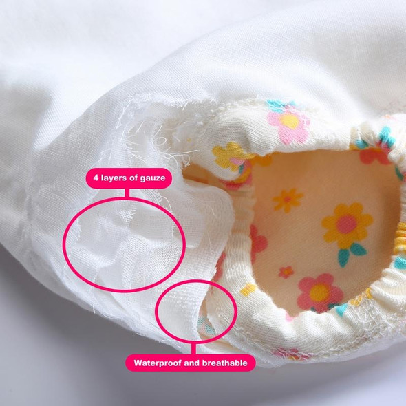 Baby Cotton Washable Four-layer Gauze Diaper, Suitable Height:100 Yards(Sakura)