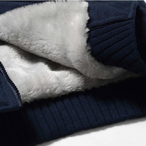 Winter Parka Men Plus Velvet Warm Windproof Coats Large Size Hooded Jackets, Size: XXL(Gray)