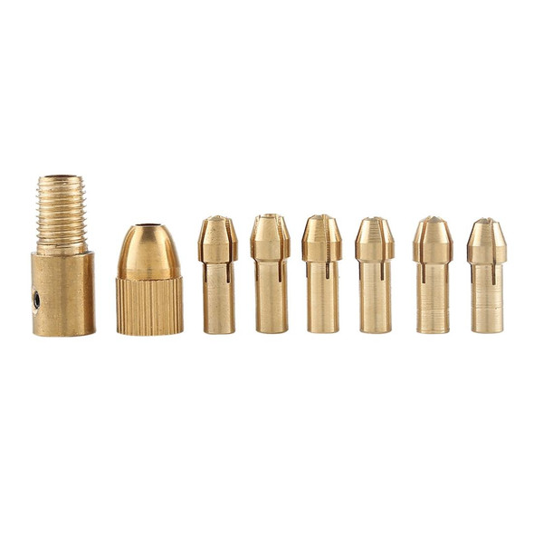 WLXY WL-DIY001 Mini DIY Brass Electric Drill Chucks Drill Bits Set DC-12V Motor