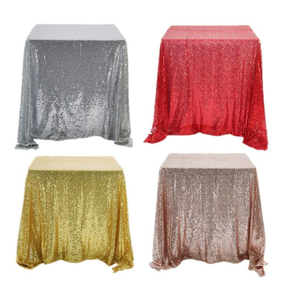 2 PCS Round Table Decoration Cloth Hotel Wedding Banquet Decoration Embroidered Sequin Tablecloth