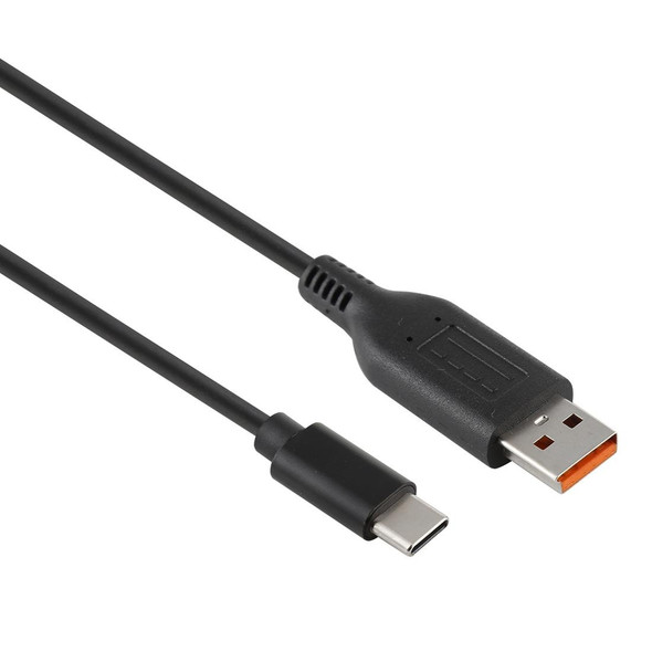 Yoga 3 Interface to Type-C / USB-C Male Power Adapter Charger Cable for Lenovo Yoga 3, Length: About 1.8m (Black)