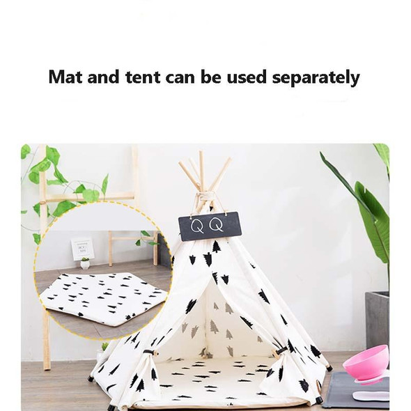 Foldable Pet Tent Breathable Pine Pet Nest Pet Mat, Style:Without Cushion, Size:Large 606070cm