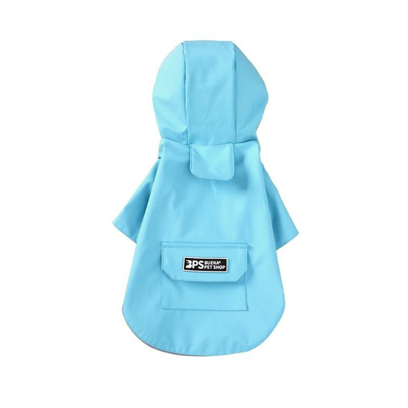 Dog Raincoat Hooded Four-Legged Clothes Waterproof All-Inclusive Small Dog Pet Raincoat, Size: S(Lake Blue)