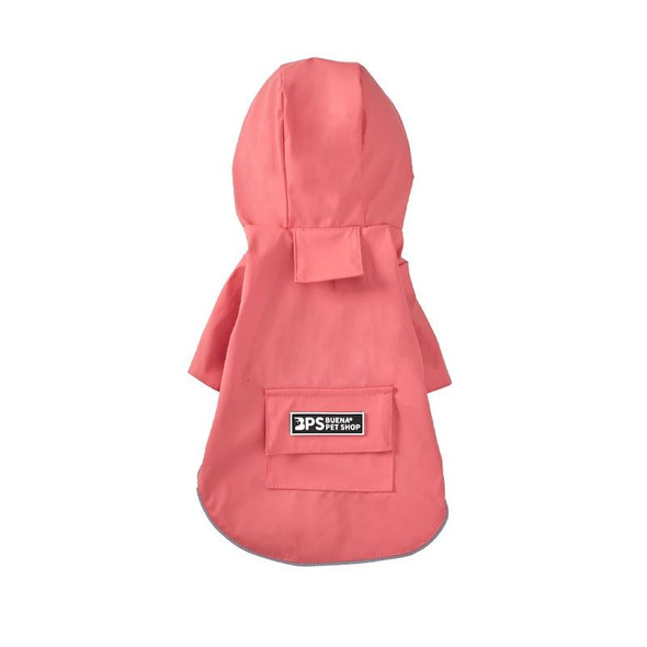 Dog Raincoat Hooded Four-Legged Clothes Waterproof All-Inclusive Small Dog Pet Raincoat, Size: M(Pink)