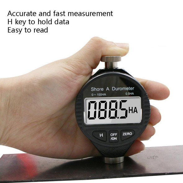 Electronic Digital Display Hard Meter Plastic Rubber Silicone Tire Hardness Meter, Model: 0-100HA A