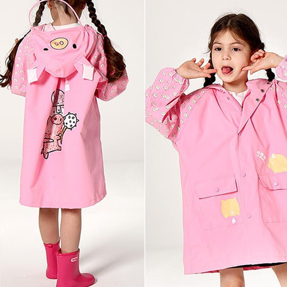 Siamese Children Raincoat Hooded Raincoat, Size: M(Blue)