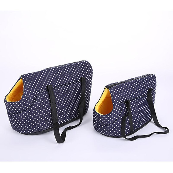 Soft Pet Backpack Dog Cat Shoulder Carrying Outdoor Pet Dog Carrier Bag, Size:S(Navy Blue)