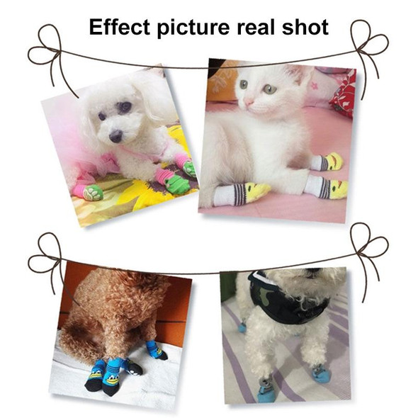 2 Pairs Cute Puppy Dogs Pet Knitted Anti-slip Socks, Size:L (Bear)