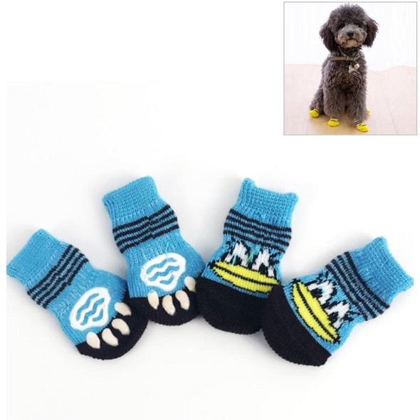 2 Pairs Cute Puppy Dogs Pet Knitted Anti-slip Socks, Size:L (Big Mouth Duck)