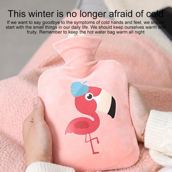 1000ml Water Injection Hot Water Bottle Creative Mini PVC Irrigation Water Heating Bag(Dark Green)