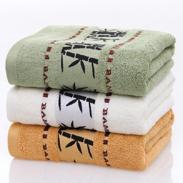 Bamboo Fiber Ink Bamboo Plain Thick Absorbent Soft Adult Bath Towel(Army Green)