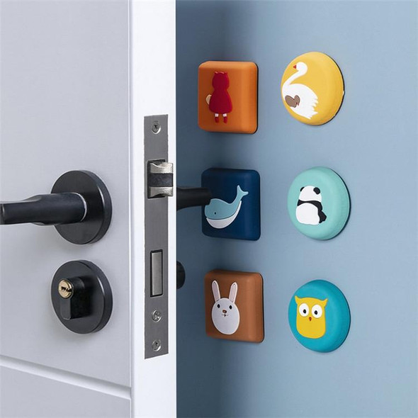 10 PCS Crash Pad for Wall Door Handle Silicone Cushion Pad(Swan)