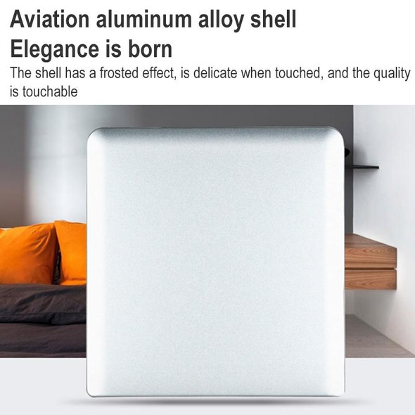 Aluminum Alloy External DVD Recorder USB3.0 Mobile External Desktop Laptop Optical Drive (Silver)