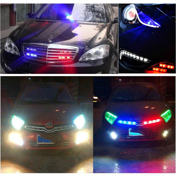 18W 1080LM 6-LED White Light Wired Car Flashing Warning Signal Lamp, DC 12-24V, Wire Length: 90cm