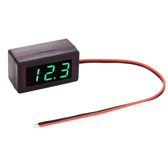 V42D 2 Wires Green Light Display Mini Digital Voltage Panel Meter, Measure Voltage: DC DC 1.7-25V