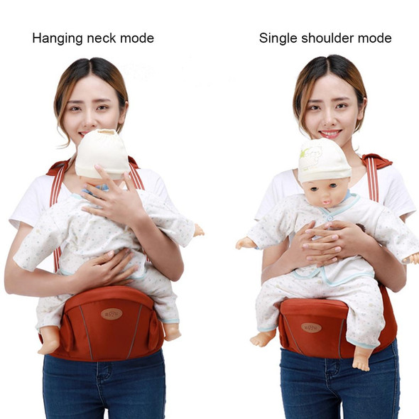 Ergonomic Baby Carrier with Hip Seat for Baby with Reflective Strip for 0-3 Years Old(Khaki)