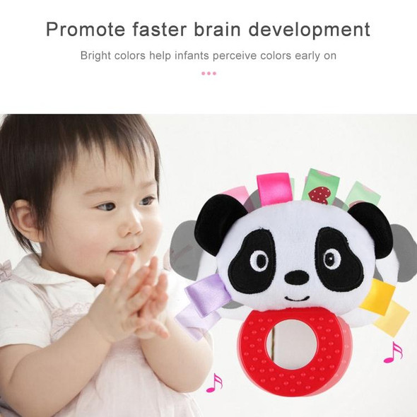 Infant Hand Gripping Gum Rattle Plush Toy, Color: Panda
